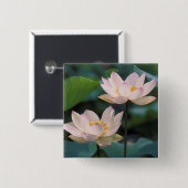 Lotus flower in bloesem, China Vierkante Button 5,1 Cm (Voorkant /achterkant)