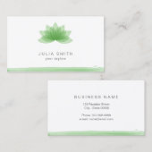 Lotus flower in groene kleur visitekaartje (Voorkant / Achterkant)