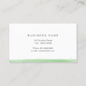 Lotus flower in groene kleur visitekaartje (Achterkant)