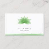 Lotus flower in groene kleur visitekaartje (Voorkant)