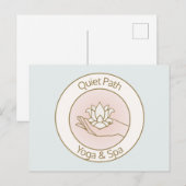 Lotus Flower in Hand Beauty Day Spa Briefkaart (Voorkant / Achterkant)