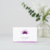 Lotus flower in paarse kleur visitekaartje (Staand voorkant)