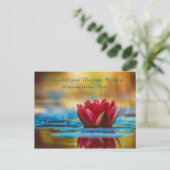 Lotus Flower in Water Personalize Message, Quote Aankondigingskaart (Staand voorkant)