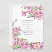 Lotus Flower Indian QR Code RSVP Weddenschap Kaart (Voorkant)