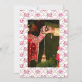 Lotus Flower Indian Wedding Kaart (Achterkant)