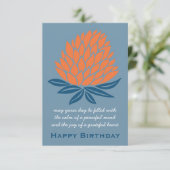 Lotus Flower Inspirerend Mindful Happy Birthday Kaart (Staand voorkant)