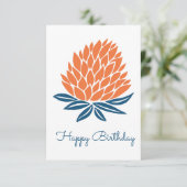 Lotus Flower Inspirerend Mindful Happy Birthday Kaart (Staand voorkant)