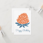 Lotus Flower Inspirerend Mindful Happy Birthday Kaart (Voorkant / Achterkant in situ)