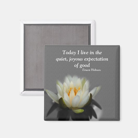 Lotus Flower Inspirerend Quote Magnet (Voorkant / Achterkant)