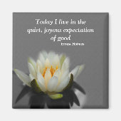 Lotus Flower Inspirerend Quote Magnet (Voorkant)