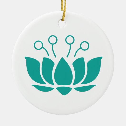 Lotus Flower Keramisch Ornament (Voorkant)