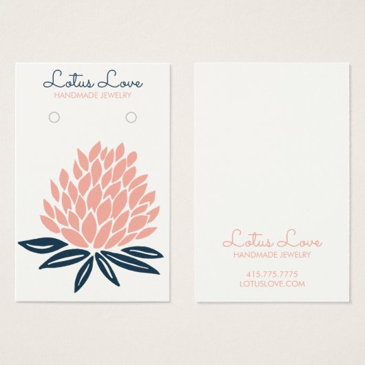 Lotus Flower Ketting Jewelry Display Card Visitekaartje (Voorkant /achterkant)