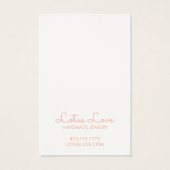 Lotus Flower Ketting Jewelry Display Card Visitekaartje (Achterkant)