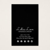 Lotus Flower Ketting Jewelry Display Card Visitekaartje (Achterkant)