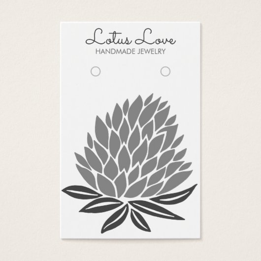 Lotus Flower Ketting Jewelry Display Card Visitekaartje (Voorkant)