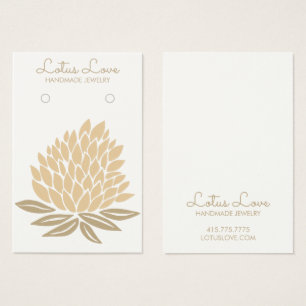 Lotus Flower Ketting Jewelry Display Card Visitekaartje