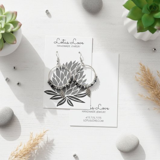 Lotus Flower Ketting Jewelry Display Card Visitekaartje