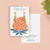 Lotus Flower Ketting Jewelry Display Card Visitekaartje