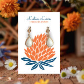 Lotus Flower Ketting Jewelry Display Card Visitekaartje
