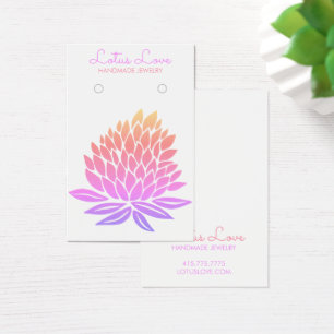 Lotus Flower Ketting Jewelry Display Card Visitekaartje