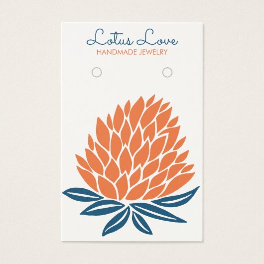 Lotus Flower Ketting Jewelry Display Card Visitekaartje (Voorkant)