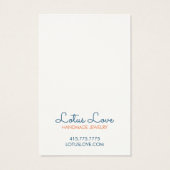 Lotus Flower Ketting Jewelry Display Card Visitekaartje (Achterkant)