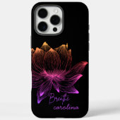 Lotus Flower Kleurrijke Line Art Zwart Case-Mate iPhone Case (Achterkant)