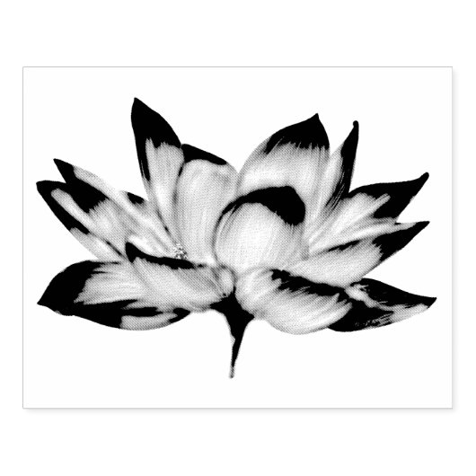 Lotus Flower | Kunststempel hout Rubberstempel (Afrduk)