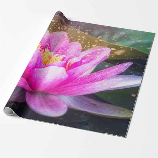 Lotus Flower. Landschap, Zen Cadeaupapier (Uitgerold)