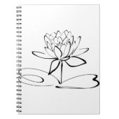 Lotus Flower Line Art Blossom Bloom Petal Notitieboek (Voorkant)