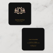 Lotus Flower Logo Healing Therapy Yoga Holistic Vierkante Visitekaartje (Voorkant / Achterkant)