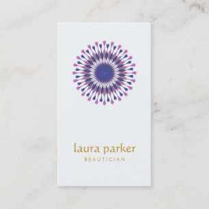 Lotus Flower Logo Healing Therapy Yoga Holistic Visitekaartje