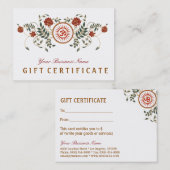 Lotus Flower Logo OM Symbol Cadeaubon Kortingskaartje (Voorkant / Achterkant)