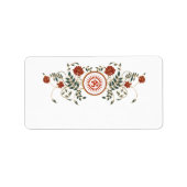 Lotus Flower Logo OM Symbool Blanco Adresetiketten Etiket (Voorkant)