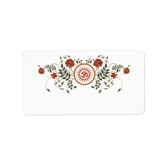 Lotus Flower Logo OM Symbool Blanco Adresetiketten Etiket (Voorkant)