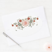 Lotus Flower Logo OM Symbool Blank Ovaal Stickers (Envelop)