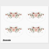 Lotus Flower Logo OM Symbool Blank Ovaal Stickers (Vel)