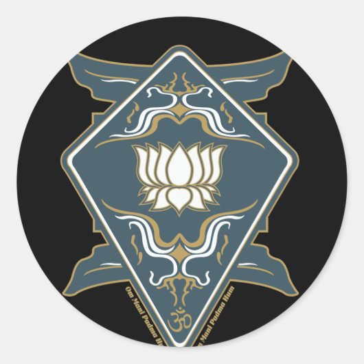 Lotus Flower Logo Ronde Sticker (Voorkant)