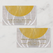 Lotus Flower Logo Yoga Instructeur Gold Circle Visitekaartje (Voorkant / Achterkant)