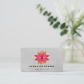 Lotus Flower Logo Yoga Visitekaartje (Staand voorkant)