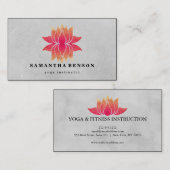 Lotus Flower Logo Yoga Visitekaartje (Voorkant / Achterkant)