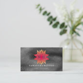 Lotus Flower Logo Yoga Visitekaartje (Staand voorkant)