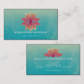 Lotus Flower Logo Yoga Visitekaartje (Voorkant / Achterkant)