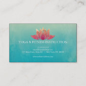 Lotus Flower Logo Yoga Visitekaartje (Achterkant)