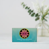 Lotus Flower Logo Yoga Visitekaartje (Staand voorkant)