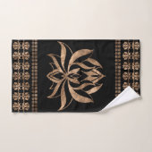 Lotus Flower Luxury ornament - zwart en goud Bad Handdoek (Handdoek)