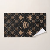 Lotus Flower Luxury ornament - zwart en goud Bad Handdoek (Handdoek)