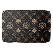 Lotus Flower Luxury ornament - zwart en goud Badmat (Voorkant)