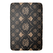 Lotus Flower Luxury ornament - zwart en goud Badmat (Voorkant Verticaal)