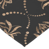 Lotus Flower Luxury-patroon - zwart en goud Korte Tafelloper (Hoek)